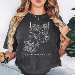 Schrijfmachine Weg Schrijvend Bos Kunst T-shirt
