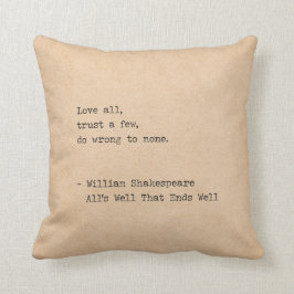 Schrijfmachine William Shakespeare Love All Kussen