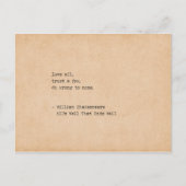 Schrijfmachine William Shakespeare Love All Quote Briefkaart (Voorkant)