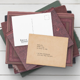 Schrijfmachine William Shakespeare Love All Quote Briefkaart