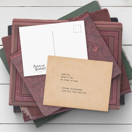 Schrijfmachine William Shakespeare Love All Quote Briefkaart