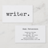 Schrijfmachine zwart en witte  tekst voor schrijfm visitekaartje (Voorkant / Achterkant)