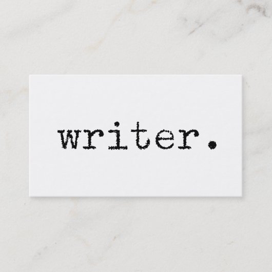 Schrijfmachine zwart en witte  tekst voor schrijfm visitekaartje (Voorkant)