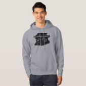  schrijfmachine - zwart hoodie (Voorkant volledig)
