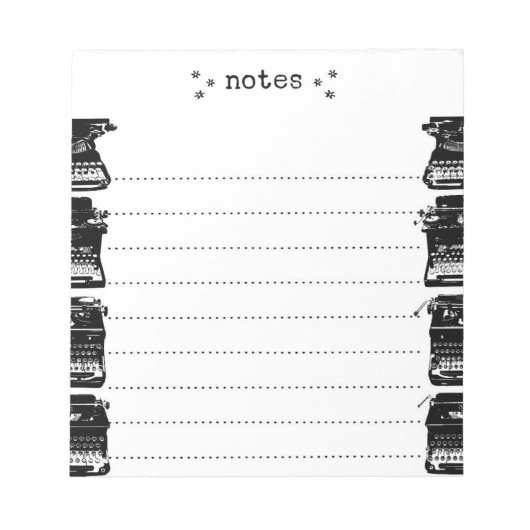  schrijfmachinebladblok notitieblok (Voorkant)