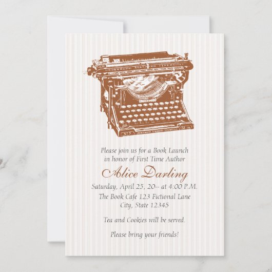 schrijfmachinefunctie kaart (Voorkant)