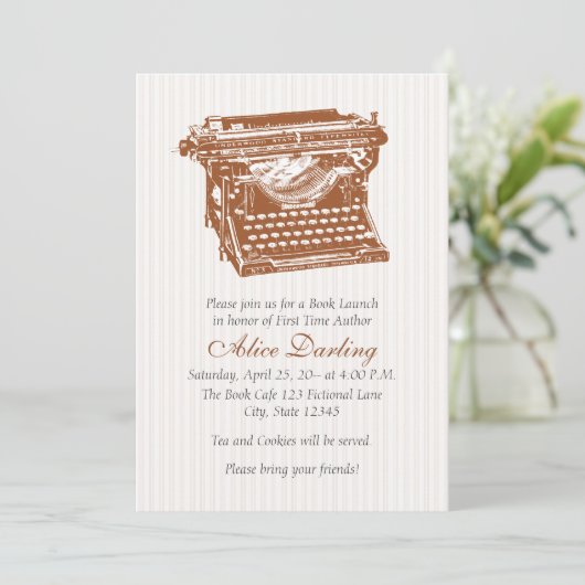 schrijfmachinefunctie kaart (Staand voorkant)