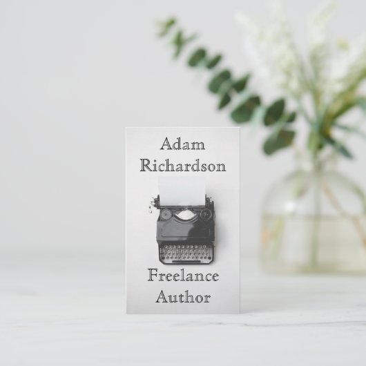  schrijfmachinefunctionaris voor schrijfmachines  visitekaartje (Staand voorkant)