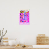 Schrijfmachineposter, Dopamine Decor, Maximalistis Poster (Keuken)