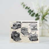  schrijfmachines - illustraties briefkaart (Staand voorkant)