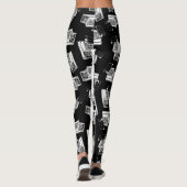  schrijfmachines Ontwerp Antiek schrijfmachine kun Leggings (Achterkant)