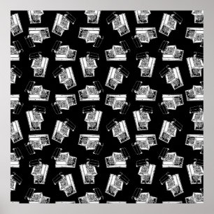 schrijfmachines Ontwerp Antiek schrijfmachine kun Poster