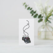 schrijfmachineschrijver visitekaartje (Staand voorkant)