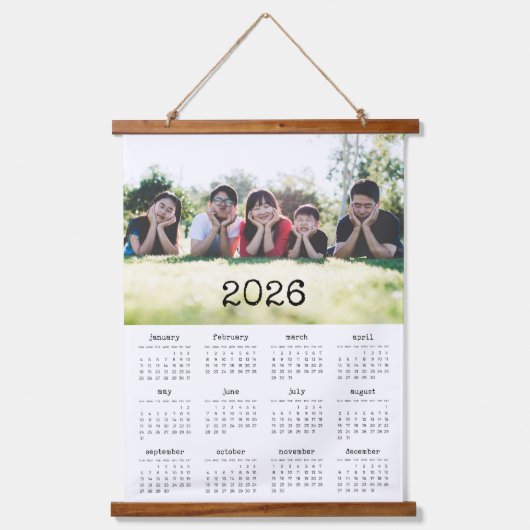  schrijfmachinescript 2025 fotokalender hangend wandkleed (Voorkant)