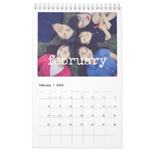  schrijfmachinescript 2026 familie kalender (Feb 2026)