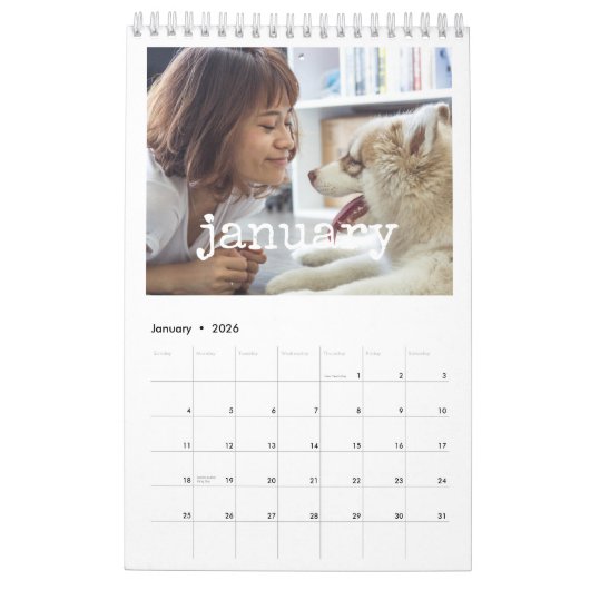 schrijfmachinescript 2026 familie kalender (Jan 2026)