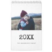  schrijfmachinescript 2026 familie kalender (Hoes)