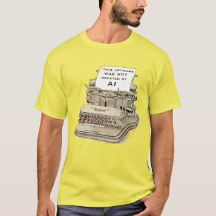  schrijfmachinetekening t-shirt