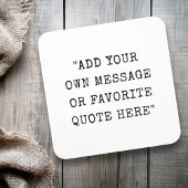  schrijfmachinetype aangepaste berichtcitaat bier onderzetter