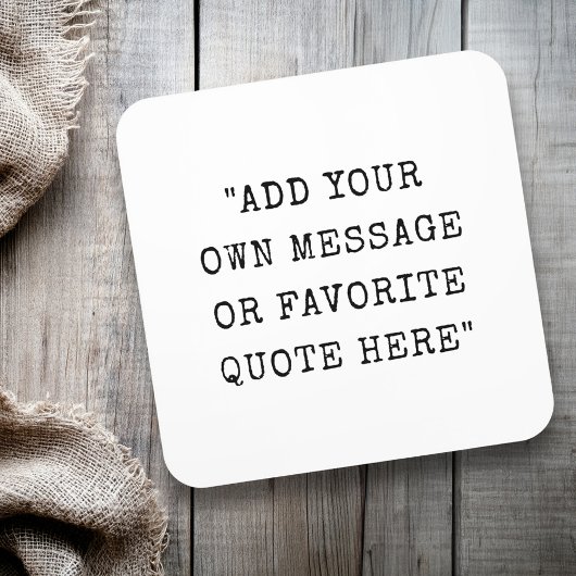  schrijfmachinetype aangepaste berichtcitaat bier onderzetter