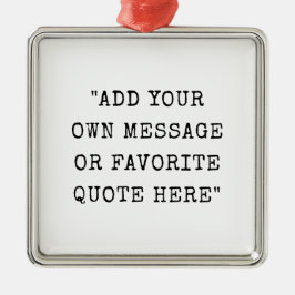  schrijfmachinetype aangepaste berichtcitaat metalen ornament