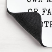  schrijfmachinetype aangepaste berichtcitaat muismat (Hoek)