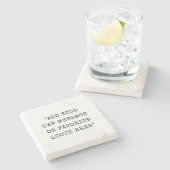  schrijfmachinetype aangepaste berichtcitaat stenen onderzetter (Zijkant)