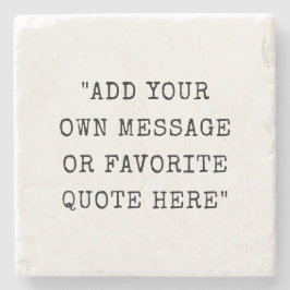  schrijfmachinetype aangepaste berichtcitaat stenen onderzetter