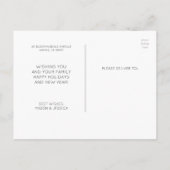 Schrijfminimalistische Happy NieuwYear Holiday Fot Briefkaart (Achterkant)