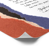 Schrijfnaam Motivatie gedicht Abstract papier Poster (Hoek)