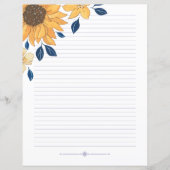 Schrijfpapier, gelamineerd, zonnebloemen (Voorkant)