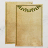  Schrijfpapier met Green Garland Briefpapier (Voorkant / Achterkant)