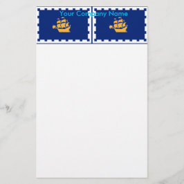 Schrijfpapier met vlag van Quebec City, Canada Briefpapier