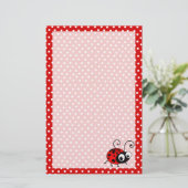 Schrijfpapier voor acute ladybug briefpapier (Staand voorkant)