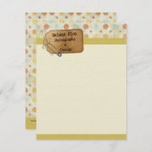 Schrijfpapier voor bedrijven kaart (Voorkant / Achterkant)