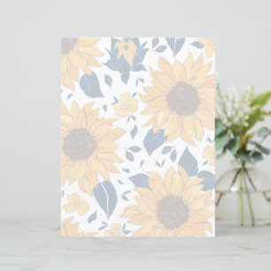 Schrijfpapier voor bloemen - Met zonnebloemen gewa