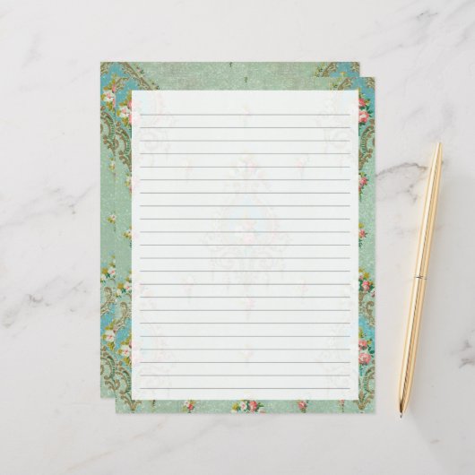 Schrijfpapier voor geblindeerde brieven (Voorkant / Achterkant in situ)