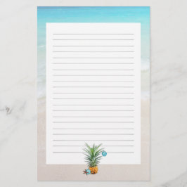 Schrijfpapier voor kerstverlichting met anananas briefpapier