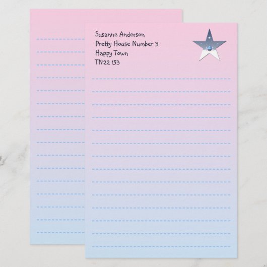 schrijfpapier voor kinderen briefpapier (Voorkant / Achterkant)