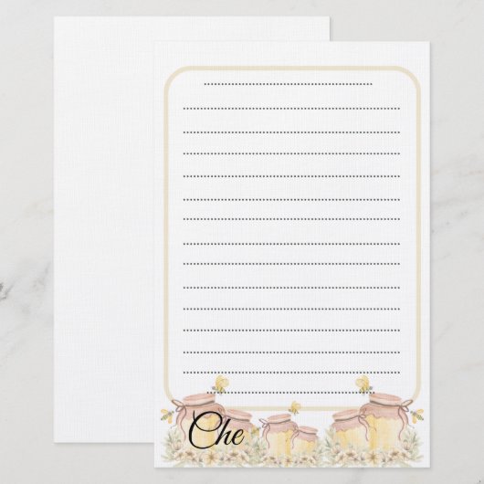 Schrijfpapier voor studenten briefpapier (Voorkant / Achterkant)