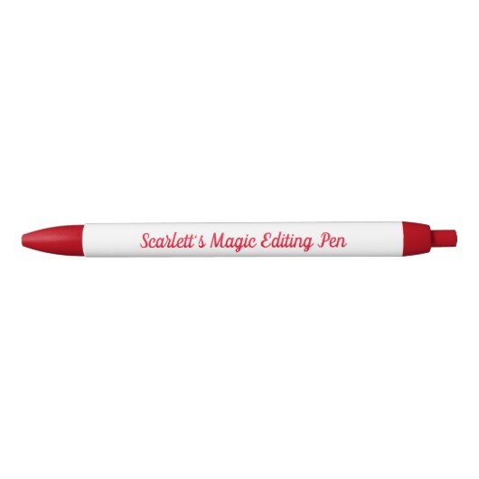 Schrijfpen, , rood script, rode inkt pen (Voorkant)