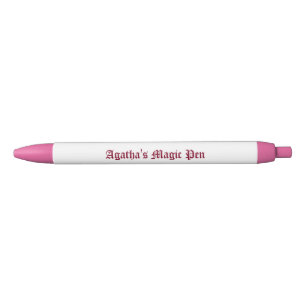 Schrijfpen, , roze, zwarte inkt pen