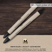 Schrijfpen voor zakelijke monogrammen zwarte inkt pen