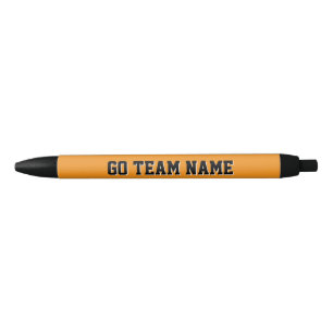 Schrijfpens met de naam van een sportteam op maat zwarte inkt pen