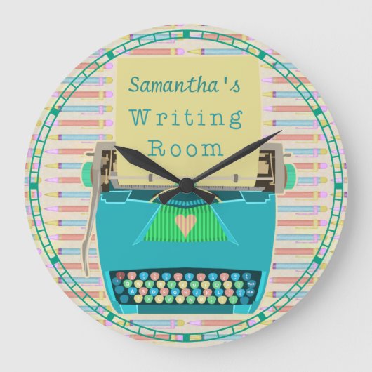 Schrijfruimte voor schrijfmachines Aangepaste aute Grote Klok (Voorkant)
