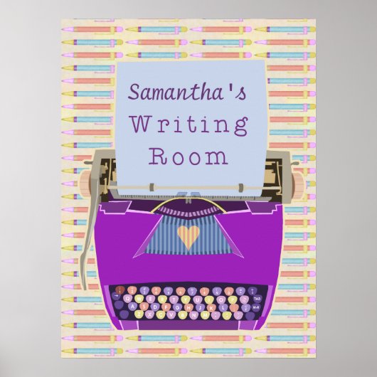 Schrijfruimte voor schrijfmachines Speciaal ontwor Poster (Voorkant)