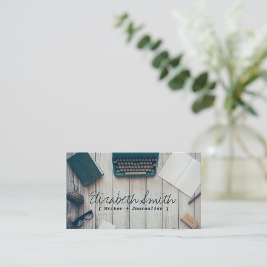 Schrijfschrijfmachine koele  typemachine visitekaartje (Staand voorkant)