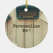 Schrijfschrijfmachine met schrijfmachine keramisch ornament (Voorkant)