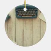 Schrijfschrijfmachine met schrijfmachine keramisch ornament (Achterkant)