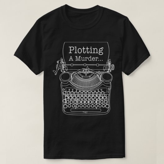 Schrijfschrijfmachine voor auteur die een moord op t-shirt (Design voorkant)